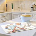 thumbnail image 6 of Kitchen Drying Mat 18x24In Drying Dish Mat Dish Drying Mats Kitchen Countertop Multi-Function Drain Drying Mat Kitchen Table Cartoon Ferris Wheel, 6 of 8