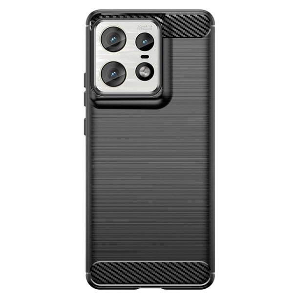 Wartleves Funda de teléfono TPU de fibra de carbono cepillada de silicona suave para Edge 50 Pro нщ к√