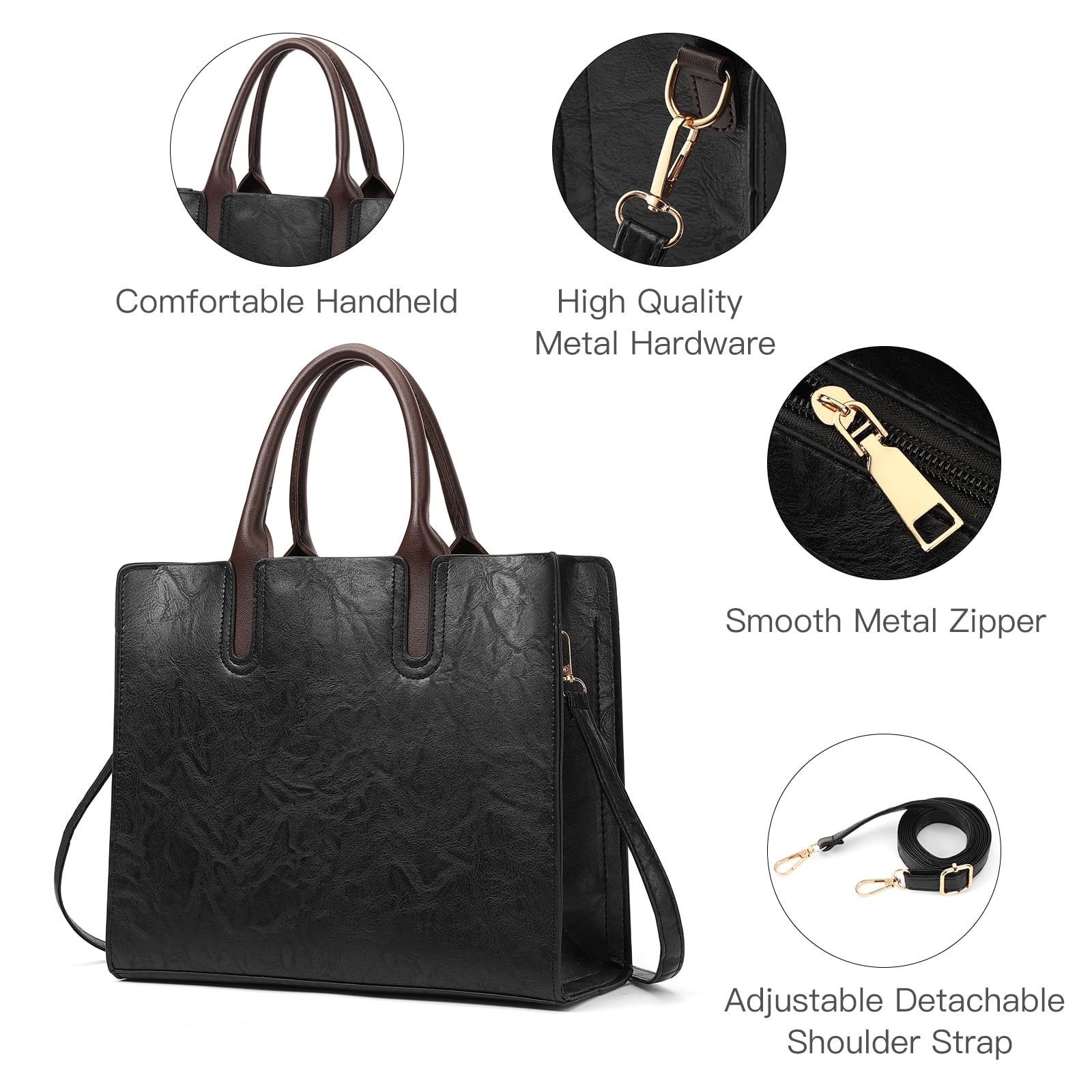 Sendefn Purse for Women Leather Tote Bag Purse and Handbags, Satchel Shoulder Crossbody Top Handle Bags