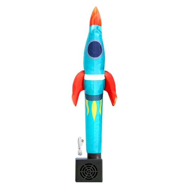 Juguete inflable de escritorio resistente y loco con soplador de aire. Cohetes