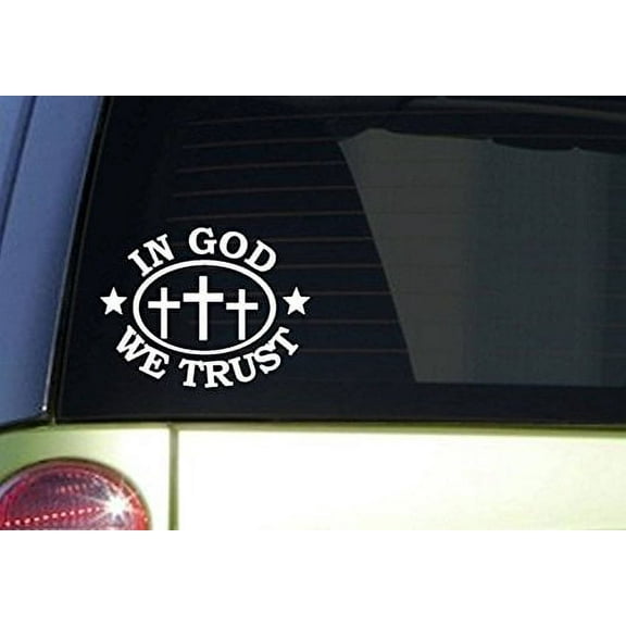 In God we trust *J255* 6x8 inch sticker decal