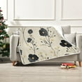 thumbnail image 7 of Yayeee Throw Blanket for Couch Soft Warm 60" x 80" Sofa Chair Bed Decoration, Small Black Flowers, 7 of 7