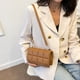 thumbnail image 1 of Bolso de hombro con solapa de PU cuadrado de chocolate para mujer, bandolera de mensajero pequeño, de mano, 1 of 9
