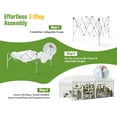 thumbnail image 3 of LUXOAK 19.2×9.7×8.5 ft Upgraded Pop-up Greenhouses for Outdoors Indoor with Adjustable Reinforced Frame, Portable Walk in Greenhouse, White, 3 of 9