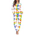 thumbnail image 1 of Renewold Women's Pajama Long Sleeve Sleepwear 2 Piece Pajamas Set Soft Comfortable Pj Pink Butterfly Breast Cancer Lounge Sets Daily Indoor Yoga Sweatpants Size 6XL, 1 of 5