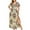 Yellow, variant on Plus Size Dress for Women V Neck Short Sleeve Spring Dress Loose Casual Floral Print Boho Dress High Slit Oversize Beach Long Dress