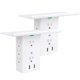 thumbnail image 1 of Estante De Pared Para Enchufes Cfmaster, Protector Contra Sobretensiones De 10 Puertos, Toma De Pared, 8 Extensores De Tomacorrientes Eléctricos Y 2 Puertos Usb De 2,4 A Con Estante Incorporado Extraí, 1 of 5