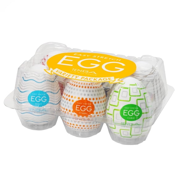 TENGA Egg Variety Pack-Standard Elastomer Masturbator for Him, Couples, 6-Count Set