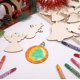 thumbnail image 5 of Adornos colgantes de madera sin terminar 27 unidades para decoraciones navideñas, rebanadas de madera de bricolaje con agujeros de 9 estilos Afortunado Sencillez, 5 of 5