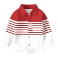 thumbnail image 6 of SERTG Kids Checkered Striped Shirt Long Sleeve Collared Spring Summer Fall Regular Fitted Playing Outerwear for Children 3-16 Years(Red,5 Years), 6 of 6