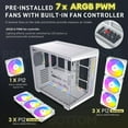 thumbnail image 4 of Funda para PC Antec C5 ARGB blanca, 7 ventiladores de 120 mm, tipo C 3.2 Gen 2, 4 of 9