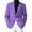 Purple, variant on Men's Casual One-Button Blazer, Slim-Fit Lightweight Business Daily Sport Coat, Dark Green, L