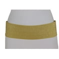 thumbnail image 3 of Women Gold Color Wide Elastic Band Fashion Belt Hip Waist Big Buckle M L, 3 of 6