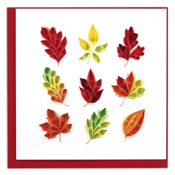 Quilled Fall Foliage Leaves Greeting Card [BL1405]