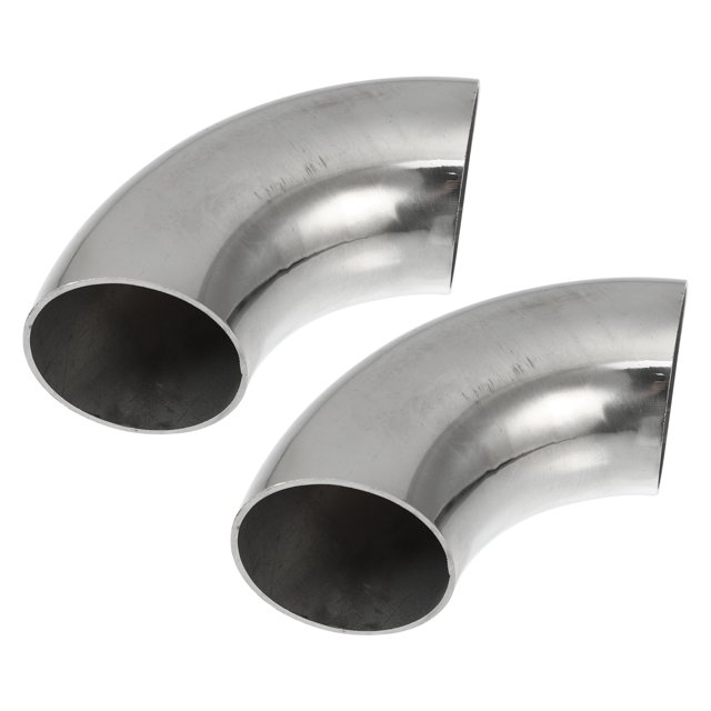 2uds OD 1,75 Pulgadas 90 Grados 1,5mm Grosor Coche Escape Tubo Codo
