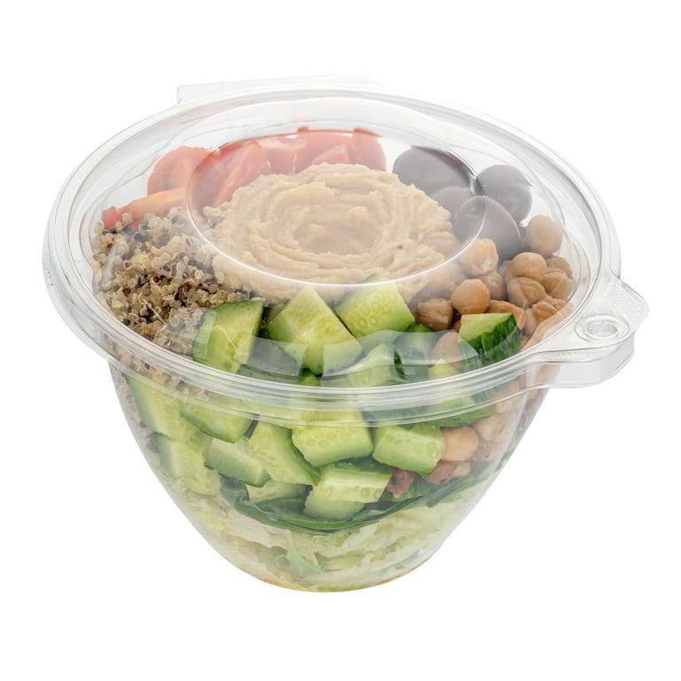 Salad Packaging, paper salad containers, plastic salad boxes, hinged salad  containers