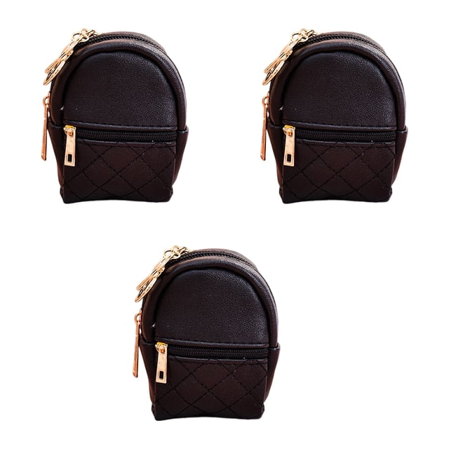 Sonducket Mochila Nueva Kawaii PU Mini Bolsas Mujeres Niñas Niños Bolsa de Gran Capacidad Cambiar Tarjetas de Llaves Atractivamente Pure Casual Bolsas de mensajero y de hombro Negro
