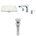 thumbnail image 1 of 18.25-in. W CUPC Rectangle Bathroom Undermount Sink Set In Biscuit - Chrome Hardware - Overflow Drain Incl. AI-13087, 1 of 9