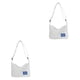 thumbnail image 2 of Bolso de hombro Sonducket estilo informal para mujer bandolera de viaje banquete chicas bolsa con correa grande color Blanco Negro, 2 of 6