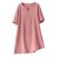 thumbnail image 1 of Blusas de Manga Corta para las Mujeres de Moda Color Sólido Cuello Redondo Blusas, Poliéster Verano Primavera, 1 of 4