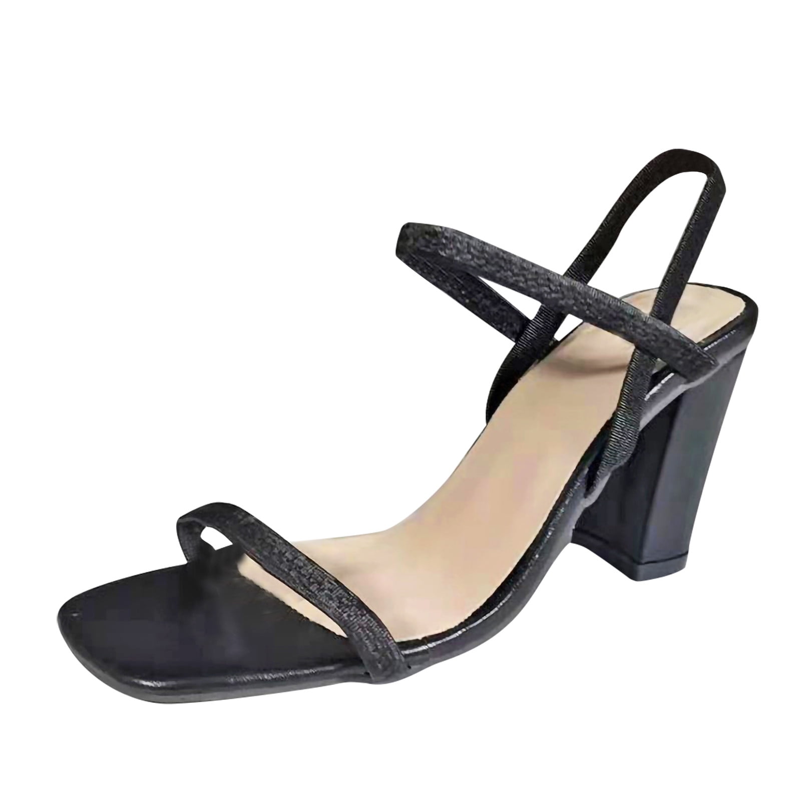 Black square toe shoes deals