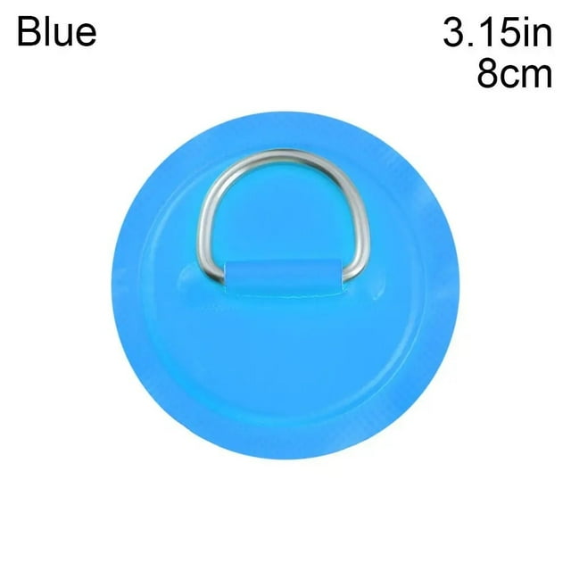 8pcs , 8cm Stainless Steel D Ring Pad/Patch With Glue for PVC Inflatable Boat Raft Dinghy Canoe Kayak Surfboard SUP Tie Down