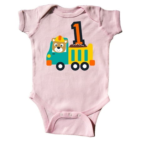 

Inktastic Dump Truck 1st Birthday Gift Baby Boy or Baby Girl Bodysuit