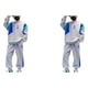 thumbnail image 1 of Minnieouse Ropa de otoño para niños, sudadera deportiva de 2 piezas con letras bordadas de algodón para niños, pantalones de chándal con Gris ciento veinte 2Conjunto, 1 of 6