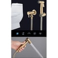 thumbnail image 4 of Bathroom Toilet Bidet Tap Kit Brushed Gold Wall Mounted Bidet Sprayer Shower with Shut-Off Valve, 4 of 5