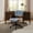 Blue, variant on Art Leon Mid-Century Linen Swivel Desk Chair with Wheels, Adjustable Height & Tilt , Off-White