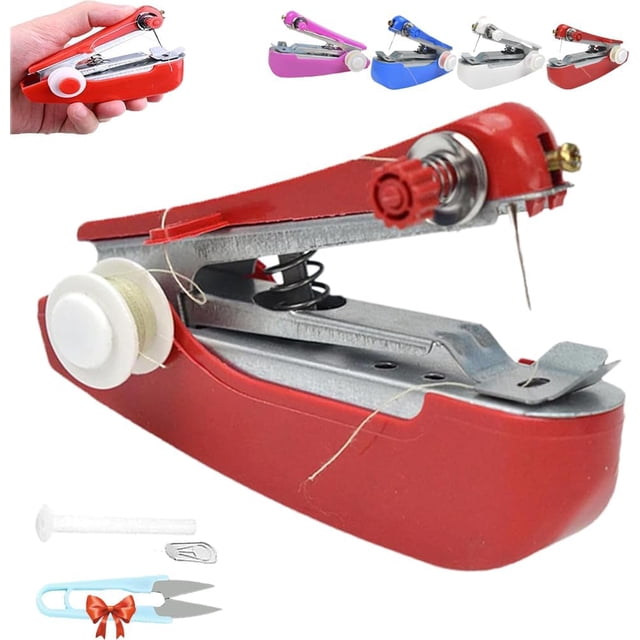 Tiny Tailor de mano, Tinytailor, Mini herramienta de costura Tiny Tailor, Máquina de coser Tinytailor, Mini herramienta de costura Tinytailor, Máquina de coser Tiny Tailor (rojo)