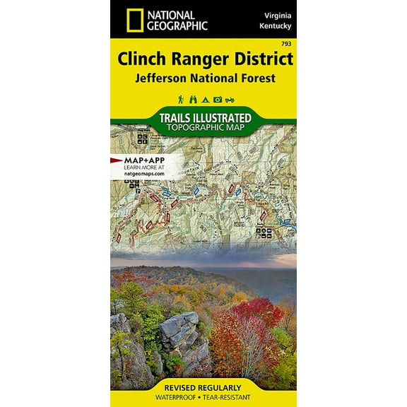 National Geographic Trails Illustrated M Clinch Ranger District Map [Jefferson National Forest], Book 793, (Paperback)