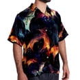 thumbnail image 2 of Bats Men's Short Sleeve Beach Shirts Hawaiian Button Down Casual Summer Printed Unisex Top, 2 of 6
