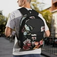 thumbnail image 6 of Pofeuu Butterfly with Fowers Print Laptop Backpack Travel Canvas Backpack for School Lightweight and Comfortable Backpack College Backpack Schoolbag, 6 of 6
