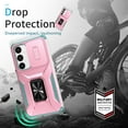 thumbnail image 5 of Allytechgroup Rugged Case for Samsung Galaxy A26 5G, [Slide Camera Cover] [360° Rotating Kickstand] [Military Protection] Non-Slip Anti-Fall Anti-Scratch Shockproof Heavy Duty Case - Rosegold, 5 of 8