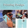 thumbnail image 2 of ELEHOLD Flip Wallet Case For Apple iPhone 15 With Strap, Non-Slip Lightweight PU Leather Flowers Flip Stand Wallet Protective Case Cover With Card Slots Lanyard ,Blue, 2 of 11