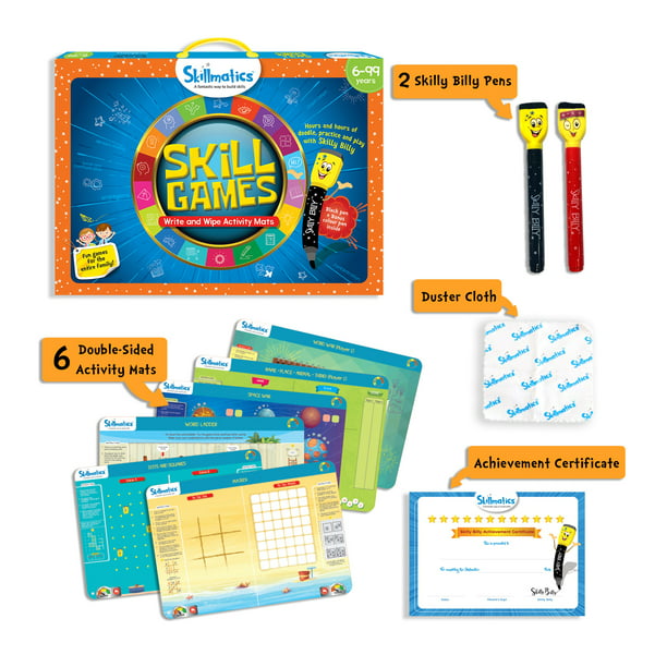 Skillmatics Educational Game Skill Games Write And Wipe Activity Mats