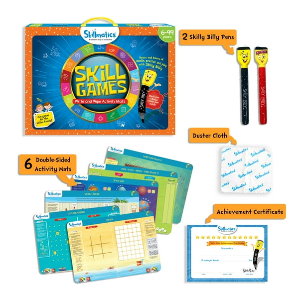 Skillmatics Educational Game Skill Games Write And Wipe Activity Mats