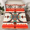 thumbnail image 2 of Manfei Bohemian Aztec 3pcs Twin Sheet Sets for Female Men Teens,Exotic Style Twin Fitted Sheet,Southwestern Theme Breathable Flat Sheet,Lightweight Room Decor, 2 of 7