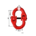 thumbnail image 3 of Scienceny Enlace de acoplamiento Hammerlock de acero de aleación de grado 80, conexión de gancho de grúa, hebilla de elevación, color rojo Herramientas y ferretería 2T, 3 of 6