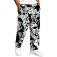 thumbnail image 2 of GrmtClth Mens Camouflage Cargo Pants Relaxed Open Bottom Lightweight Street Style Multi Utility Pocket Walking Daily Pants Black 2XL, 2 of 7