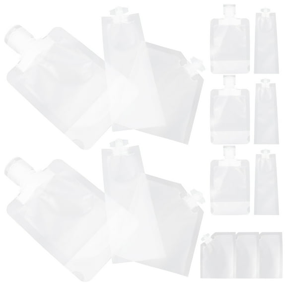 Milisten 15Pcs Transparent Refillable Squeeze Bags for Daily Use, Professional Lotion Pouches for Toiletries and Cosmetics