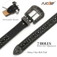 thumbnail image 5 of SUOSDEY Sparkly Rhinestone Belt for Women Men Western Cowboy Cowgirl Bling Diamond Leather Belt for Jeans Gifts, 5 of 7