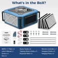 thumbnail image 3 of ALORAIR 270° Intake (780/1080 CFM) Hanging Air Filtration System Woodworking Built-In Ionizer with Remote Control & Strong Vortex Fan, Shop Dust Collector for Home, Garage, Work Shop, 3 of 8
