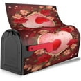 thumbnail image 6 of Beautiful Flowers Love Hearts Valentine''s Day Mailbox Covers Magnetic Post Box Cover Wraps Large Size 25.5x21 Inches for Garden Yard Decor, 6 of 6
