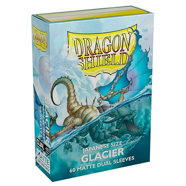 5 Packs Dragon Shield Dual Matte Mini Japanese Glacier 60 ct Card Sleeves Value Bundle!