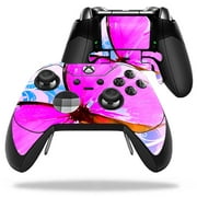 MightySkins Skin Compatible With Microsoft Xbox One Elite Wireless Controller case wrap cover sticker skins Pink Butterfly