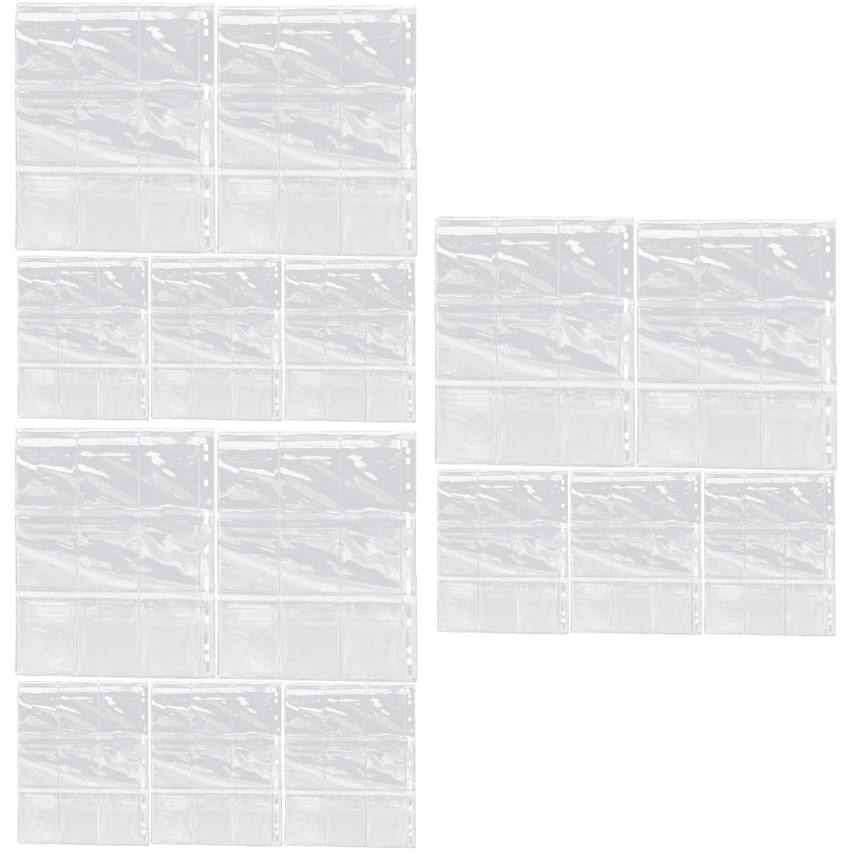 15 pcs Coin Collection Sheets 9 Hole Coin Collection Storage Pages Coin Binder Sleeves