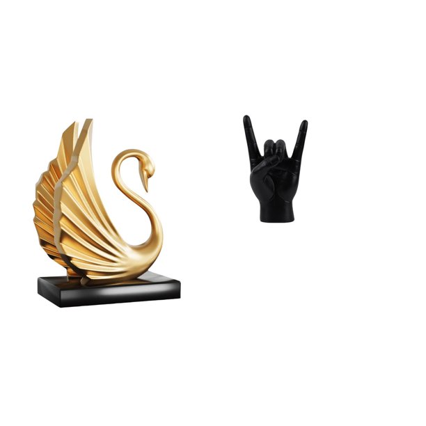 Figura Decorativa Con Gesto De Mano De Cisne, Colección De Estatuas, Pieza De Arte Moderno, Escultura De Animal Y Dedo Para Sala De Estar, Armario, Apartamento, Dormitorio, Decoración Del