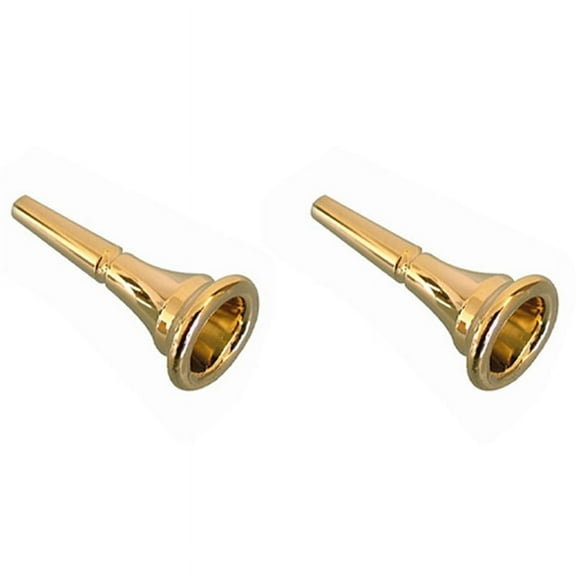 2X French Horn Mouthpiece - Gold Plated - New